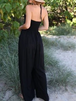 Women's Jumpsuit Pocket Solid Color Strapless Streetwear Daily Vacation Regular Fit Sleeveless Black S M L Summer -Cheap Plus Fit Dress Store ugkarm1678258870182