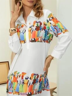 Women's Shirt Dress Casual Dress Swing Dress Maxi Long Dress Outdoor Daily Vacation Polyester Fashion Modern Shirt Collar Ruffle Button Long Sleeve Summer Spring Fall 2023 Loose Fit White Abstract 12 Women's Shirt Dress Casual Dress Swing Dress Maxi Long Dress Outdoor Daily Vacation Polyester Fashion Modern Shirt Collar Ruffle Button Long Sleeve Summer Spring Fall 2023 Loose Fit White Abstract -Cheap Plus Fit Dress Store uhllcr1689847468216