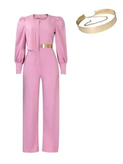 Women‘s Jumpsuit High Waist Solid Color Pink Fall Winter Round Neck Active Daily Vacation Slim Long Sleeve Royal Blue Orange S M L 14 Women‘s Jumpsuit High Waist Solid Color Pink Fall Winter Round Neck Active Daily Vacation Slim Long Sleeve Royal Blue Orange S M L -Cheap Plus Fit Dress Store uidtbq1695871502603