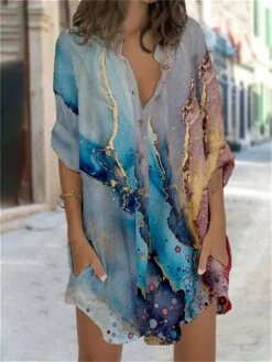 Women's Shirt Dress Casual Dress Shift Dress Mini Dress Outdoor Daily Vacation Polyester Fashion Casual Stand Collar Button Pocket Long Sleeve Summer Spring Fall 2023 Regular Fit Blue Green Khaki 5 Women's Shirt Dress Casual Dress Shift Dress Mini Dress Outdoor Daily Vacation Polyester Fashion Casual Stand Collar Button Pocket Long Sleeve Summer Spring Fall 2023 Regular Fit Blue Green Khaki -Cheap Plus Fit Dress Store ukpltm1680164471070