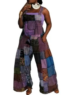 Women's Overall Patchwork Pocket Color Block V Neck Active Street Daily Regular Fit Sleeveless Blue Purple Green S M L Summer 29 Women's Overall Patchwork Pocket Color Block V Neck Active Street Daily Regular Fit Sleeveless Blue Purple Green S M L Summer -Cheap Plus Fit Dress Store ulbfmp1695368136186