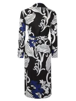 Women's Shirt Dress Work Dress Formal Dress Maxi Long Dress Daily Sports Date Polyester Fashion Elegant V Neck Tie Belt Print Long Sleeve Summer Spring Fall 2023 Regular Fit Blue Green Print Flower -Cheap Plus Fit Dress Store uqrdyr1679047312379