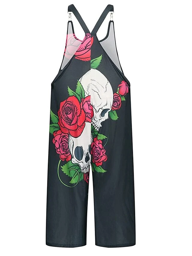 Women's Jumpsuit Print Animal Square Neck Streetwear Street Daily Regular Fit Sleeveless Green Purple Yellow S M L Spring 1 Women's Jumpsuit Print Animal Square Neck Streetwear Street Daily Regular Fit Sleeveless Green Purple Yellow S M L Spring