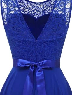 Women‘s Plus Size Curve Black Dress Easter Dress Lace Sleeveless Party Dress Solid Color Crew Neck Spring Fall Prom Dress Maxi Dress Party Club Dress Dress -Cheap Plus Fit Dress Store usmmas1650968967970