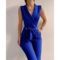 Women's Pants Trousers Jumpsuit Rompers Green Blue Wine Mid Waist Fashion Casual Weekend Side Pockets Micro-elastic Full Length Comfort Plain S M L XL -Cheap Plus Fit Dress Store utxjqz1655972328895