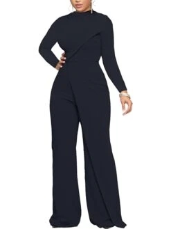 Women‘s Jumpsuit High Waist Solid Color Round Neck Pink Fall Winter Streetwear Wedding Street Regular Fit Long Sleeve Black Fuchsia S M L 19 Women‘s Jumpsuit High Waist Solid Color Round Neck Pink Fall Winter Streetwear Wedding Street Regular Fit Long Sleeve Black Fuchsia S M L -Cheap Plus Fit Dress Store uxdijo1663731279396