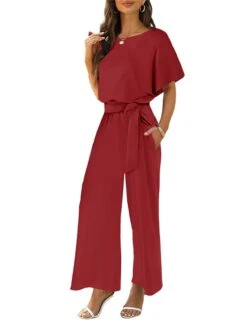 Women's Jumpsuit Lace Up Solid Color Crew Neck Streetwear Daily Vacation Regular Fit Short Sleeve Black Wine Army Green S M L Spring 26 Women's Jumpsuit Lace Up Solid Color Crew Neck Streetwear Daily Vacation Regular Fit Short Sleeve Black Wine Army Green S M L Spring -Cheap Plus Fit Dress Store uxzkdt1673405155773