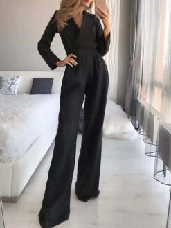 Women's Elegant Casual Streetwear Daily Wear V Neck High Waist White Black Wine Jumpsuit Solid Color 10 Women's Elegant Casual Streetwear Daily Wear V Neck High Waist White Black Wine Jumpsuit Solid Color -Cheap Plus Fit Dress Store vaueqh1629272019217