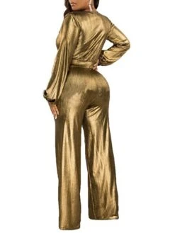 Women's Jumpsuit High Waist Maillard Sequin Solid Color V Neck Elegant Party Bar Regular Fit Long Sleeve Green Black Silver S M L Winter Cold Weather 17 Women's Jumpsuit High Waist Maillard Sequin Solid Color V Neck Elegant Party Bar Regular Fit Long Sleeve Green Black Silver S M L Winter Cold Weather -Cheap Plus Fit Dress Store vbegzp1666926581279