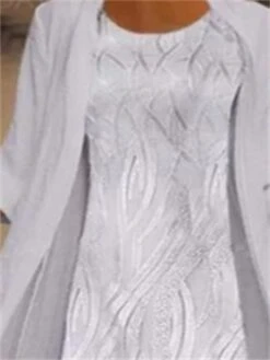 Women's Casual Dress Two Piece Dress Shift Dress Long Dress Maxi Dress Grey Long Sleeve Pure Color Fake Two Piece Summer Spring Crew Neck Fashion Vacation 2023 S M L XL 2XL -Cheap Plus Fit Dress Store vdjkag1672050682362