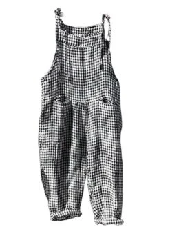 Women‘s Backpack Jumpsuit Pink Fall WinterFashion Street Backpack Striped Plaid Pattern One-Piece Wide Leg Pants -Cheap Plus Fit Dress Store vewnuq1684666463584