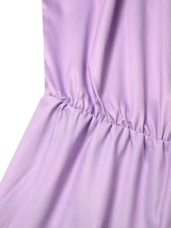 Women's Jumpsuit Lace Up Print Floral Crew Neck Elegant Party Prom Straight Regular Fit Half Sleeve Purple S M L Spring -Cheap Plus Fit Dress Store vhwppi1656999647817