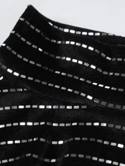 Women‘s Bodysuit Sparkly Striped Turtleneck Active Street Vacation Bodycon Long Sleeve Black S M L Spring Cold Weather -Cheap Plus Fit Dress Store vifhzw1640597339569