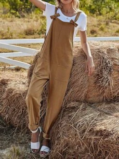 Women's Overall Pocket Solid Color Square Neck Streetwear Daily Vacation Regular Fit Sleeveless Pink Army Green Blue S M L Summer 29 Women's Overall Pocket Solid Color Square Neck Streetwear Daily Vacation Regular Fit Sleeveless Pink Army Green Blue S M L Summer -Cheap Plus Fit Dress Store viynsz1680601509850