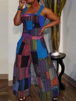 Women's Overall Patchwork Pocket Color Block V Neck Active Street Daily Regular Fit Sleeveless Blue Purple Green S M L Summer 25 Women's Overall Patchwork Pocket Color Block V Neck Active Street Daily Regular Fit Sleeveless Blue Purple Green S M L Summer -Cheap Plus Fit Dress Store vkdojh1695368134001