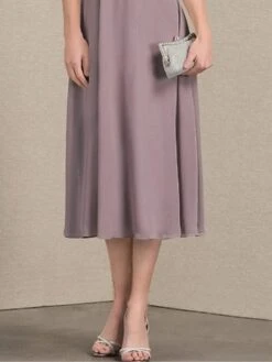 Women's Two Piece Dress Set Party Dress Lace Dress Party Outdoor Fashion Streetwear Lace Patchwork Midi Dress Crew Neck 3/4 Length Sleeve Plain Regular Fit Purple Fall Winter S M L XL XXL -Cheap Plus Fit Dress Store vnatch1696579871484