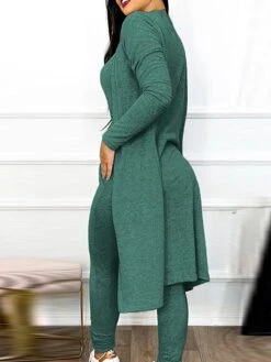 Women's Jumpsuit Pocket Drawstring Solid Color U Neck Streetwear Home Street Regular Fit Long Sleeve Black Navy Blue Green S M L Fall -Cheap Plus Fit Dress Store vpamks1692787211932