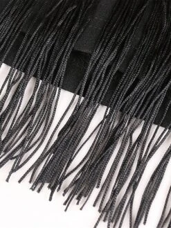 Women‘s Plus Size Curve Prom Dress Party Dress Fringe Dress Long Dress Maxi Dress Black Blue Short Sleeve Pure Color Tassel Fringe Summer Spring Fall Crew Neck Fashion Wedding Guest Vacation -Cheap Plus Fit Dress Store vuavod1690945388736