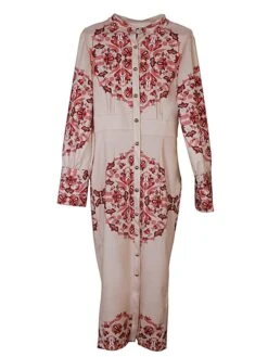 Women's Shirt Dress Casual Dress Bodycon Midi Dress Outdoor Office Daily Polyester Fashion Romantic Stand Collar Button Print Long Sleeve Summer Spring Fall 2023 Slim Blue Khaki Floral S M L XL 2XL -Cheap Plus Fit Dress Store vufpuw1689227638660