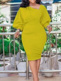Women‘s Plus Size Curve Holiday Dress Solid Color V Neck Ruched Long Sleeve Fall Winter Work Knee Length Dress Work Weekend Dress 10 Women‘s Plus Size Curve Holiday Dress Solid Color V Neck Ruched Long Sleeve Fall Winter Work Knee Length Dress Work Weekend Dress -Cheap Plus Fit Dress Store vvpxsx1647508310777
