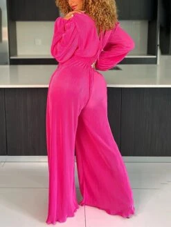 Women's Jumpsuit Criss Cross Solid Color V Neck Streetwear Street Daily Regular Fit Long Sleeve Fuchsia Green S M L Fall 9 Women's Jumpsuit Criss Cross Solid Color V Neck Streetwear Street Daily Regular Fit Long Sleeve Fuchsia Green S M L Fall -Cheap Plus Fit Dress Store vwcomz1694149795942