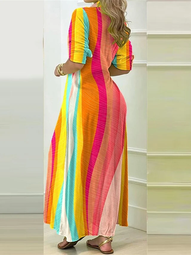 Women's Shirt Dress Casual Dress Maxi Long Dress Outdoor Daily Vacation Polyester Fashion Casual Shirt Collar Button Split Long Sleeve Summer Spring Fall 2023 Loose Fit Black Blue Orange Plaid Color 6 Women's Shirt Dress Casual Dress Maxi Long Dress Outdoor Daily Vacation Polyester Fashion Casual Shirt Collar Button Split Long Sleeve Summer Spring Fall 2023 Loose Fit Black Blue Orange Plaid Color - Image 6