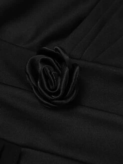 Women's Jumpsuit Solid Color V Neck Formal Wedding Business Straight Regular Fit Half Sleeve Black S M L Fall -Cheap Plus Fit Dress Store wdwkvp1667791296261