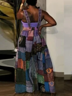 Women's Overall Patchwork Pocket Color Block V Neck Active Street Daily Regular Fit Sleeveless Blue Purple Green S M L Summer 24 Women's Overall Patchwork Pocket Color Block V Neck Active Street Daily Regular Fit Sleeveless Blue Purple Green S M L Summer -Cheap Plus Fit Dress Store wizayi1695368132563