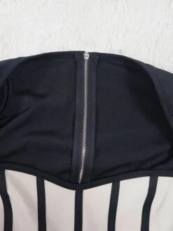 Women's Jumpsuit High Waist Color Block Square Neck Active Daily Vacation Wide Leg Slim Long Sleeve Black White Wine S M L Fall -Cheap Plus Fit Dress Store wjdufm1697522341428