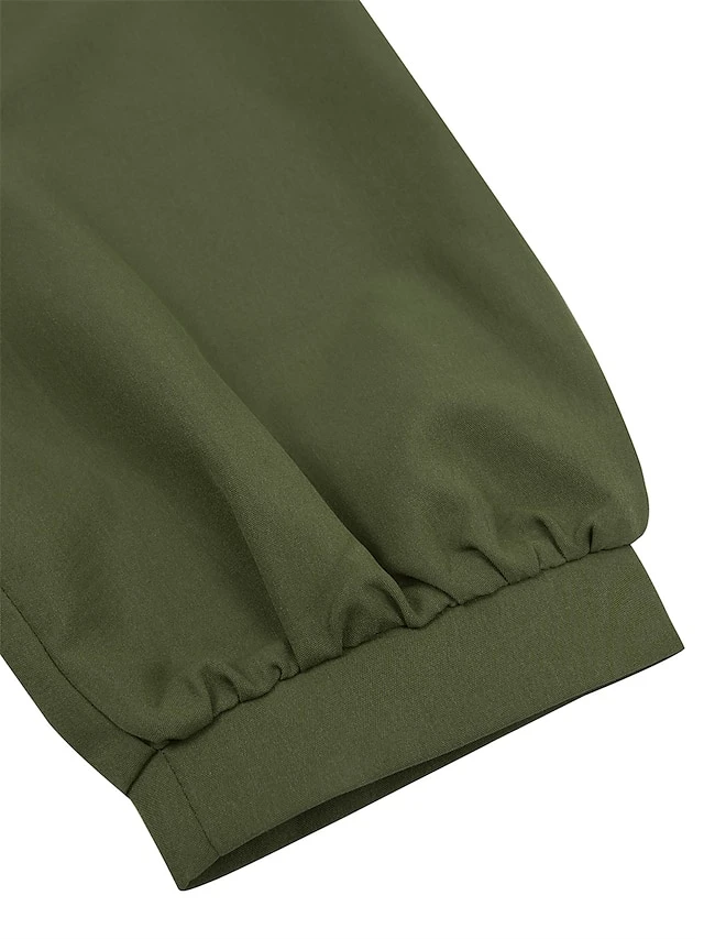 Women's Shirt Dress Casual Dress Mini Dress Outdoor Daily Date Polyester Fashion Modern V Neck Ruched Button Long Sleeve Fall Winter 2023 Loose Fit ArmyGreen Orange Apricot Pure Color S M L XL 16 Women's Shirt Dress Casual Dress Mini Dress Outdoor Daily Date Polyester Fashion Modern V Neck Ruched Button Long Sleeve Fall Winter 2023 Loose Fit ArmyGreen Orange Apricot Pure Color S M L XL - Image 16