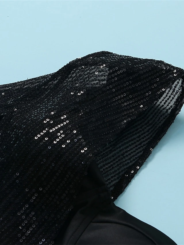 Women‘s Jumpsuit Sparkly Backless Sequin Solid Color One Shoulder Streetwear Wedding Party Regular Fit Long Sleeve Black Apricot S M L Summer 9 Women‘s Jumpsuit Sparkly Backless Sequin Solid Color One Shoulder Streetwear Wedding Party Regular Fit Long Sleeve Black Apricot S M L Summer - Image 9