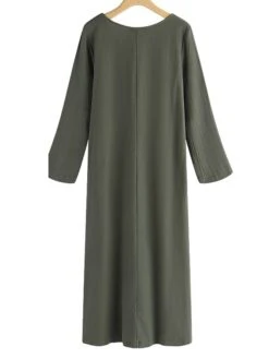 Women's Casual Dress Cotton Linen Dress Midi Dress Cotton Blend Basic Casual Outdoor Daily Vacation Crew Neck Pocket Long Sleeve Summer Spring Fall 2023 Loose Fit Black Wine Navy Blue Plain S M L XL 12 Women's Casual Dress Cotton Linen Dress Midi Dress Cotton Blend Basic Casual Outdoor Daily Vacation Crew Neck Pocket Long Sleeve Summer Spring Fall 2023 Loose Fit Black Wine Navy Blue Plain S M L XL -Cheap Plus Fit Dress Store wrsbuv1673848804467