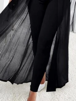 Women Party Jumpsuit SheathBlack Long Maxi Black 3/4 Length Sleeve Pure Color Wedding Mesh Winter Fall Spring Deep V Fashion S M L XL Cold Weather 5 Women Party Jumpsuit SheathBlack Long Maxi Black 3/4 Length Sleeve Pure Color Wedding Mesh Winter Fall Spring Deep V Fashion S M L XL Cold Weather -Cheap Plus Fit Dress Store wszkap1670322575678