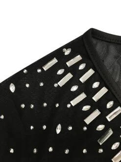 Women's Jumpsuit Mesh Solid Color Deep V Sexy Party Bar See Through Regular Fit Long Sleeve Red Beige Black S M L Winter Fall -Cheap Plus Fit Dress Store wwkjir1660121291701