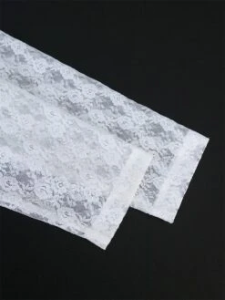 Women's Plus Size Curve Party Dress Lace Dress Bodycon Plain Midi Dress Long Sleeve Lace Bow Crew Neck Fashion Party White Fall Winter XL XXL 3XL 4XL -Cheap Plus Fit Dress Store wxeqbm1694165781147