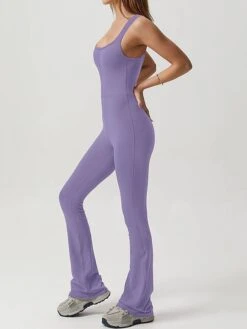 Women's Jumpsuit High Waist Solid Color Round Neck Streetwear Daily Vacation Slim Sleeveless Black Navy Blue Light Brown S M L Fall -Cheap Plus Fit Dress Store wxurmu1695792355330