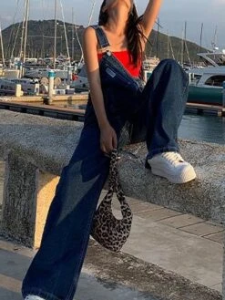 Women‘s Jumpsuit Pocket Solid Color Denim Square Neck Active Street Daily Loose Fit Sleeveless Blue S M L Fall 12 Women‘s Jumpsuit Pocket Solid Color Denim Square Neck Active Street Daily Loose Fit Sleeveless Blue S M L Fall -Cheap Plus Fit Dress Store wzncei1693544414287