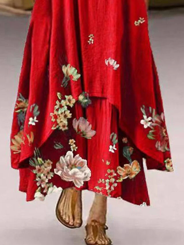 Women‘s Plus Size Curve Easter Dress Casual Dress Floral Crew NeckLong Sleeve Fall Spring Dress Casual Maxi Dress Daily Dress 5 Women‘s Plus Size Curve Easter Dress Casual Dress Floral Crew NeckLong Sleeve Fall Spring Dress Casual Maxi Dress Daily Dress - Image 5