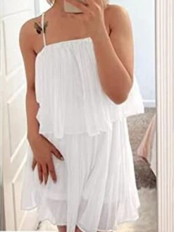 Women's Romper Ruffle Backless Solid Color Square Neck Basic Street Daily Regular Fit Sleeveless Black White Navy Blue S M L Summer 32 Women's Romper Ruffle Backless Solid Color Square Neck Basic Street Daily Regular Fit Sleeveless Black White Navy Blue S M L Summer -Cheap Plus Fit Dress Store xczxtx1680602606388