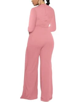 Women‘s Jumpsuit High Waist Solid Color Round Neck Pink Fall Winter Streetwear Wedding Street Regular Fit Long Sleeve Black Fuchsia S M L 13 Women‘s Jumpsuit High Waist Solid Color Round Neck Pink Fall Winter Streetwear Wedding Street Regular Fit Long Sleeve Black Fuchsia S M L -Cheap Plus Fit Dress Store xgnonw1663731277578