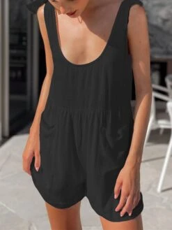 Women's Pocket Solid Color U Neck Active Vacation Going Out Straight Loose Fit Sleeveless Sleeveless 3XL Summer -Cheap Plus Fit Dress Store xjcuzk1691721578701