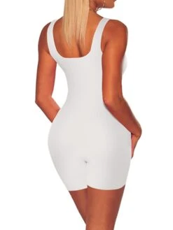 Women's Romper Backless Solid Color Crew Neck Active Home Street Skinny Sleeveless Green Blue Yellow S M L Spring 32 Women's Romper Backless Solid Color Crew Neck Active Home Street Skinny Sleeveless Green Blue Yellow S M L Spring -Cheap Plus Fit Dress Store xlnffa1645092965015