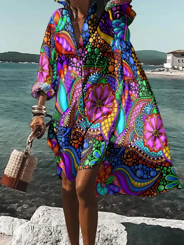 Women's Shirt Dress Casual Dress Swing Dress Midi Dress Outdoor Winter Dress Daily Polyester Fashion Stylish Shirt Collar Rolled Cuff High Low Dress Long Sleeve Summer Spring Fall 2023 Loose Fit 1 Women's Shirt Dress Casual Dress Swing Dress Midi Dress Outdoor Winter Dress Daily Polyester Fashion Stylish Shirt Collar Rolled Cuff High Low Dress Long Sleeve Summer Spring Fall 2023 Loose Fit