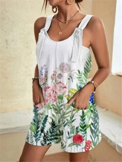 Women's Overall Pocket Print Print U Neck Holiday Daily Vacation Straight Regular Fit Sleeveless Sleeveless White Yellow Light Green S M L Summer 16 Women's Overall Pocket Print Print U Neck Holiday Daily Vacation Straight Regular Fit Sleeveless Sleeveless White Yellow Light Green S M L Summer -Cheap Plus Fit Dress Store xorgsi1685086613927 1