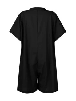 Women's Romper Button Solid Color Crew Neck Basic Street Daily Regular Fit Short Sleeve Black White Yellow S M L Summer 31 Women's Romper Button Solid Color Crew Neck Basic Street Daily Regular Fit Short Sleeve Black White Yellow S M L Summer -Cheap Plus Fit Dress Store xqykel1680576829862