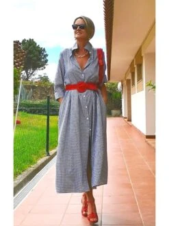 Women's Shirt Dress Casual Dress Maxi Long Dress Outdoor Winter Dress Daily Cotton Cotton And Linen Fashion Casual Shirt Collar Lace Up Pocket Long Sleeve Summer Spring Fall 2023 Regular Fit Pink -Cheap Plus Fit Dress Store xrwldk1695105917460