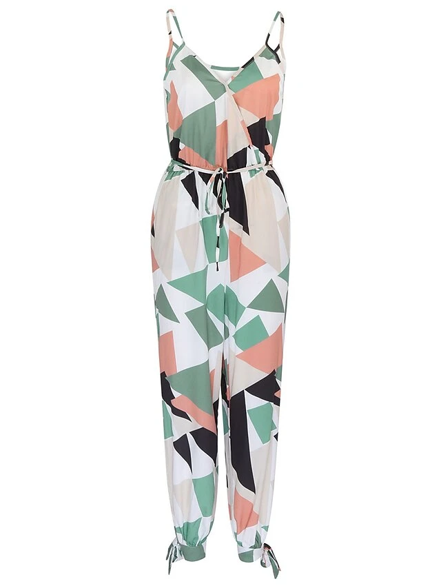 Women's Jumpsuits Casual Summer Lace Up Pocket Plaid V Neck Streetwear Daily Vacation Regular Fit Sleeveless White Yellow Light Green S M L Spring 18 Women's Jumpsuits Casual Summer Lace Up Pocket Plaid V Neck Streetwear Daily Vacation Regular Fit Sleeveless White Yellow Light Green S M L Spring - Image 18