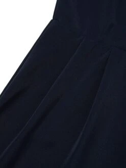 Women's Jumpsuit Solid Color V Neck Elegant Daily Vacation Straight Regular Fit Sleeveless Navy Blue S M L Spring -Cheap Plus Fit Dress Store xwfnti1662457538743