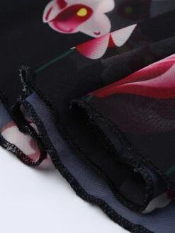 Women‘s Plus Size Curve Casual Dress Swing Dress Floral Midi Dress Half Sleeve Patchwork Print V Neck Classic Daily Black White Spring Fall L XL 3XL 4XL 5XL -Cheap Plus Fit Dress Store xwzgil1672984768086