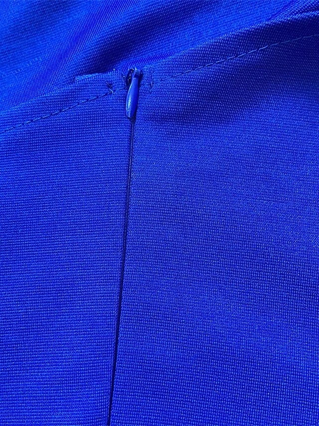 Women's Jumpsuit High Waist Solid Color Cold Shoulder Elegant Party Xmas Christmas Regular Fit 3/4 Length Sleeve White Blue Green S M L Fall 9 Women's Jumpsuit High Waist Solid Color Cold Shoulder Elegant Party Xmas Christmas Regular Fit 3/4 Length Sleeve White Blue Green S M L Fall - Image 9